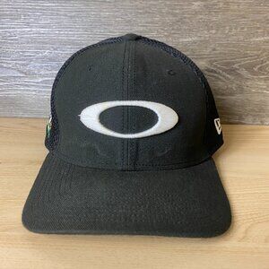 Oakley Pro Am Hat Cap Fitted Mens Large Black Golf Tournament Mesh New Era